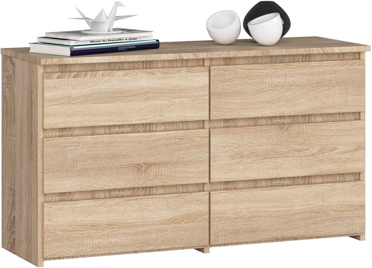 Akord Ladekast CL100 met 6 Lades / AKORD Furniture Factory / Sonoma Eik / 100 x 57 x 35 cm