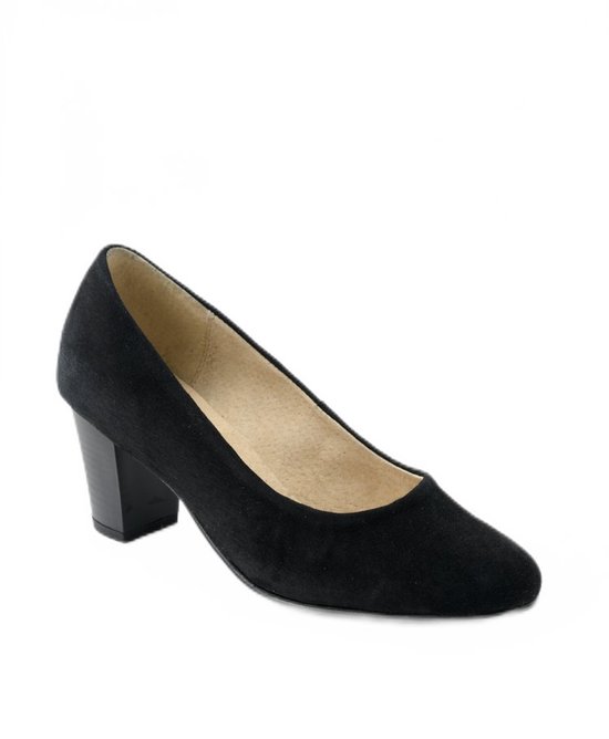 Escarpins à bride arrière en cuir à bout rond, largeur confortable