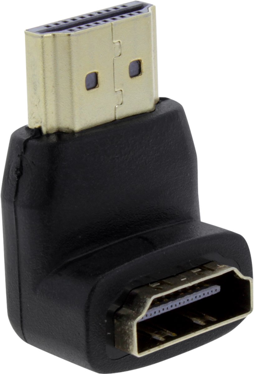 Q-Link HDMI Adapter Haaks Male naar Female, Goudkleurig