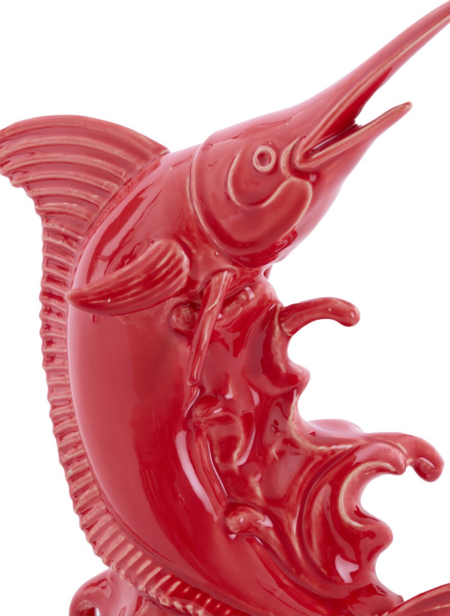 Ornament SWORDFISH - 33x16.5x43.5cm - Rood