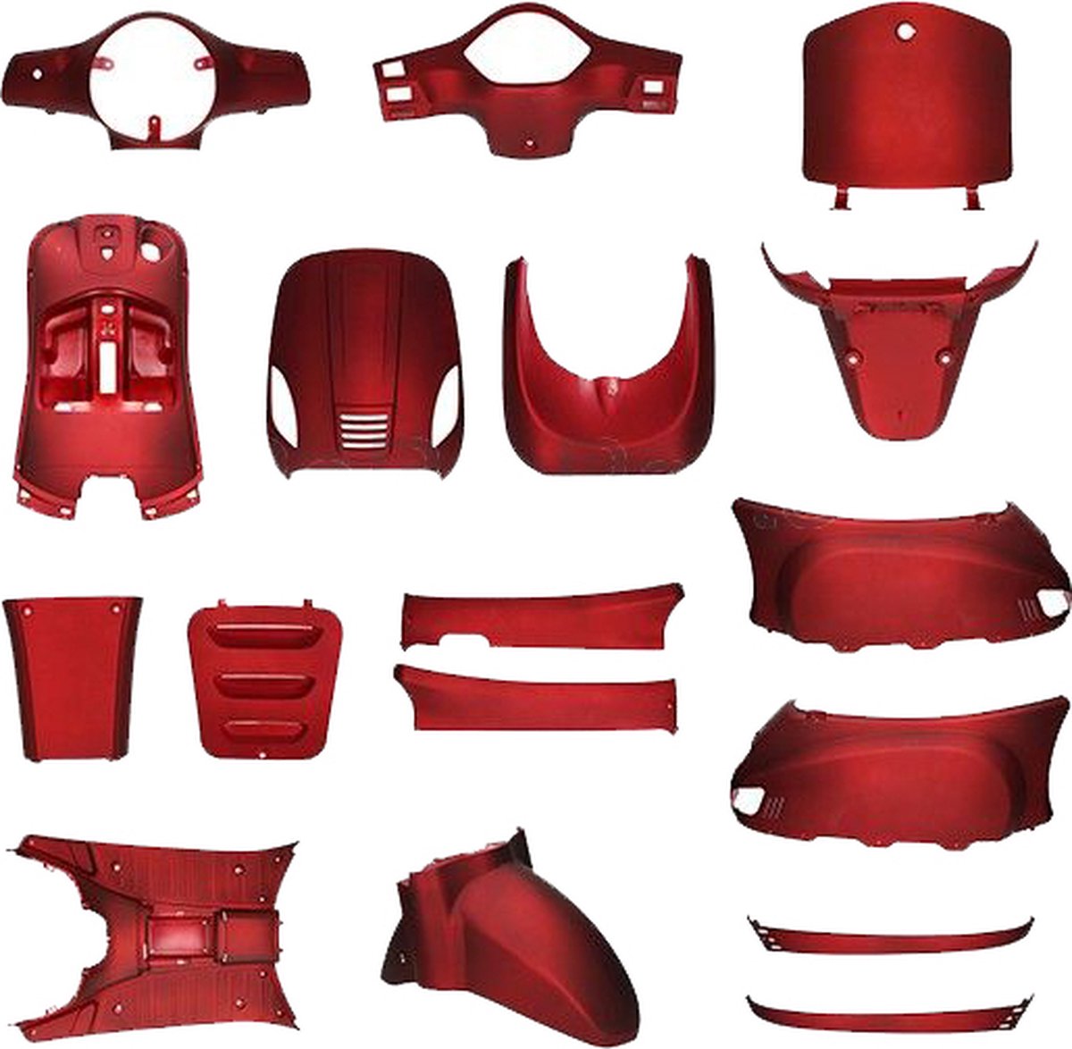Benzhou Kappenset China LX mat rood Riva Napoli Roma 17-delig