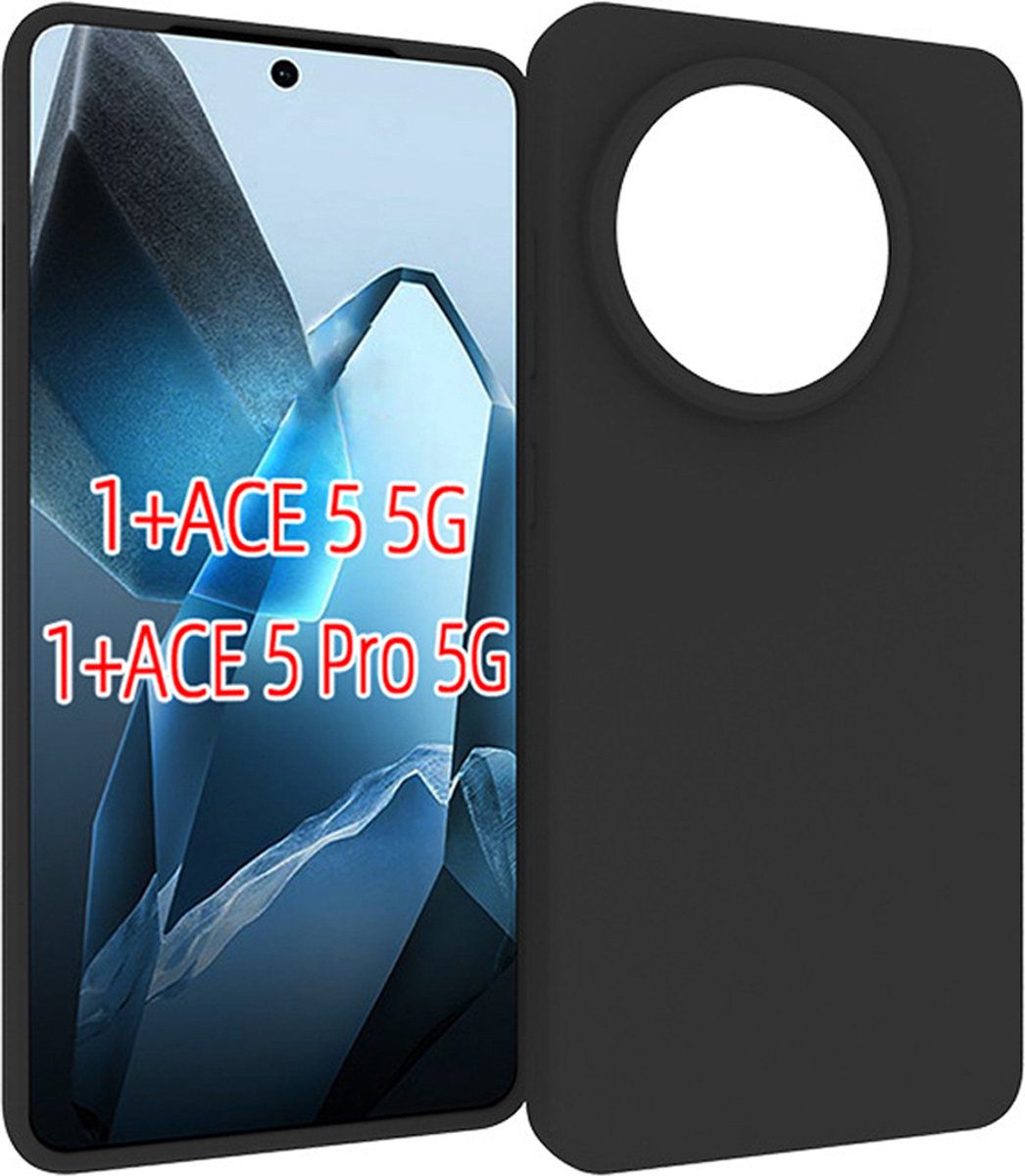 MobyDefend Hoesje - Geschikt voor OnePlus 13R - TPU Backcover - Mat Zwart