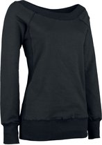 R.E.D. Rock-Engineered Design Zwarte trui met geribde boorden - Dames - M