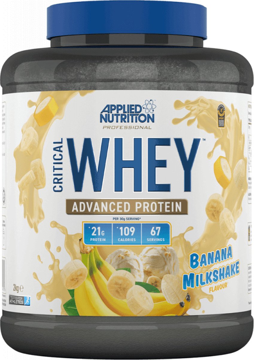 Goedkoopste Protein Poeder - Critical Whey - 2000 g - Applied Nutrition - 2000 g Banaan