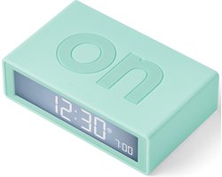 Lexon Flip Classic digitale omkeerbare wekker ON OFF - mint groen