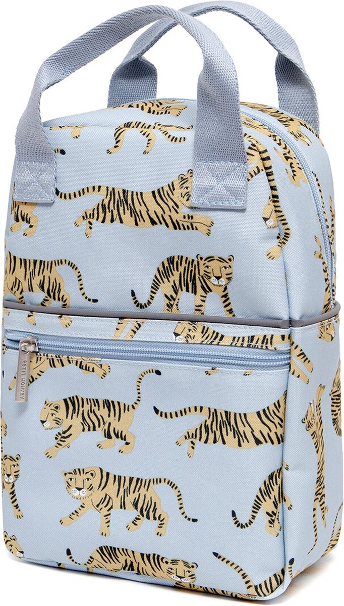 Petit Monkey kinderrugzak tijger grijs S