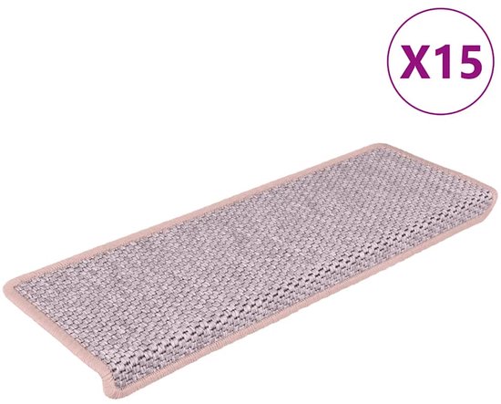 Hét adres voor karpetten, trapmatten, deurmatten en lopers Trapmatten Roseau- 65 x 28 cm- Grijs- 15 stuks
