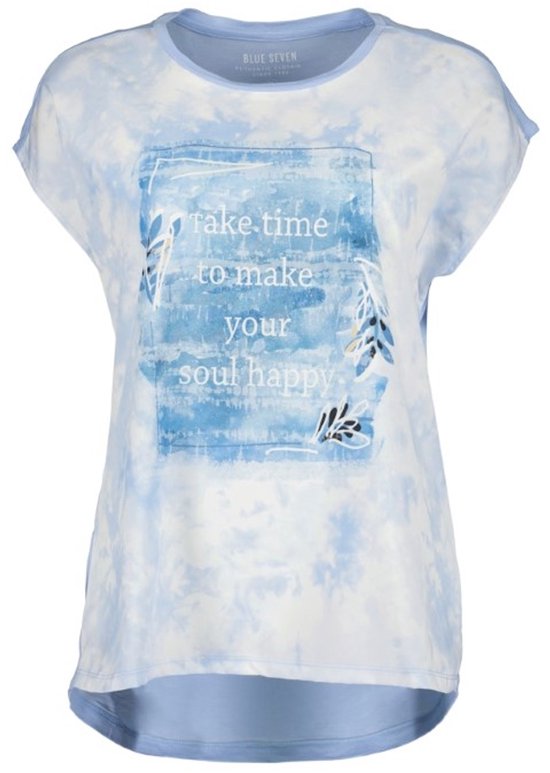 Blue Seven - Shirt 105866 blue print dames - maat 48