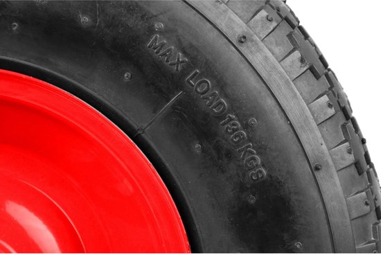 GEKO Rubberwiel voor kruiwagen - 90 kg draagkracht - 320 mm diameter - Met as inbegrepen van Geko — afbeelding 4
