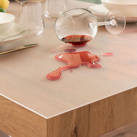 TRENTE - Protège-table transparent mat 2mm - Nappe lavable - 120cm x 130cm