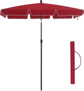 Bol.com Parasol 200 x 125 cm - Zonnescherm - Opvouwbare Paraplu - UPF 50+ Bescherming - 2m x 125m - Metalen paal met poedercoating aanbieding