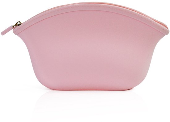 Foto: Crrynuo toiletartikelen opbergtas draagbare siliconen reis make up opbergtas waterdichte rits grote capaciteit high end multifunctionele opbergtas bijlvorm roze