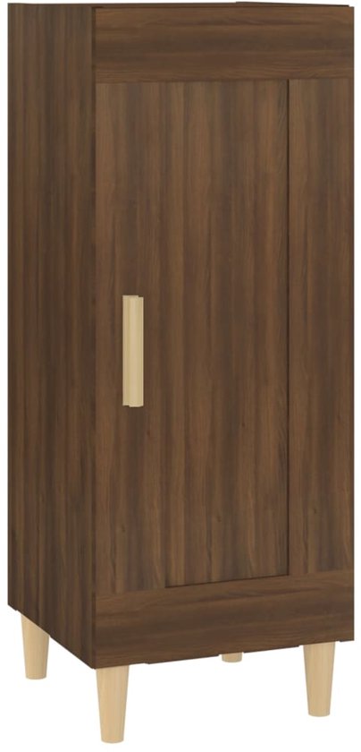 vidaXL Dressoir 90x34x80 cm bewerkt hout betongrijs, kast, opbergkast, bijzetkast, wandkast