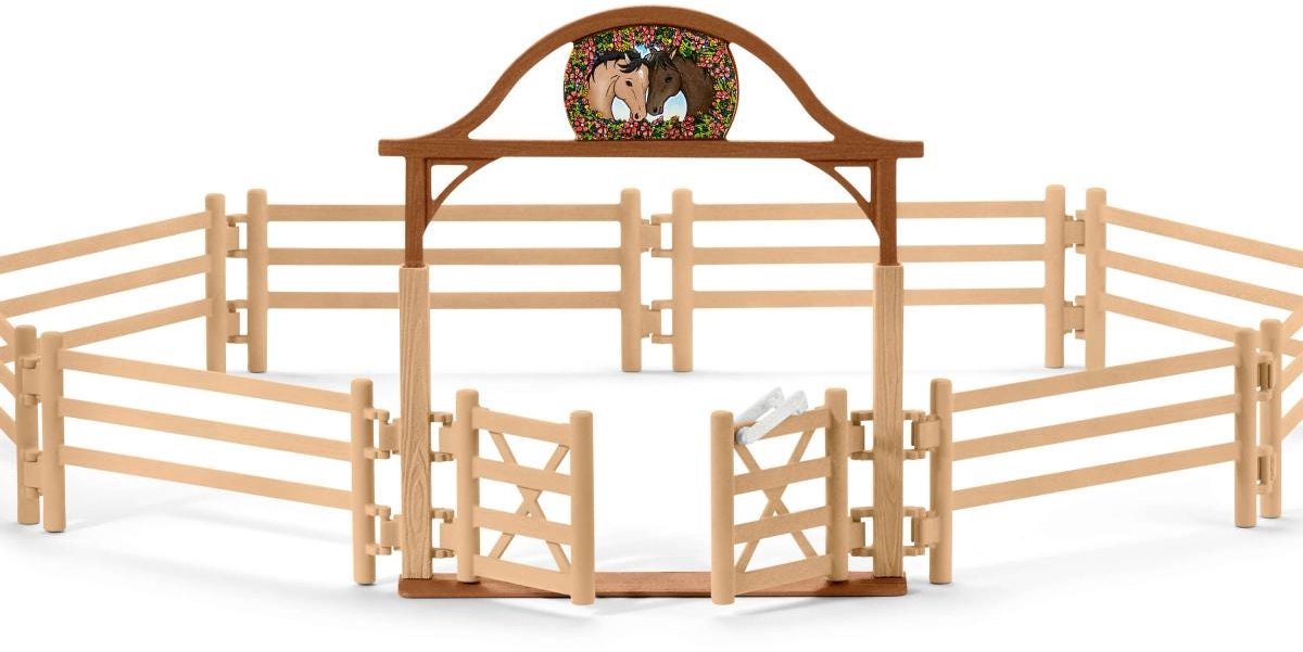 schleich HORSE CLUB - Paardenwei met toegangspoort - Accessoires - Kinderspeelgoed voor Jongens en Meisjes - 5 tot 12 jaar - 42434 — afbeelding 14