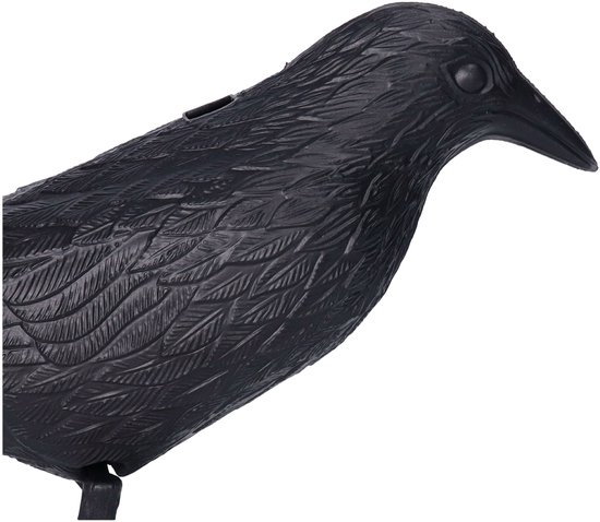 Bellatio design Raaf/kraai Horror decoratie - zwart - 35 cm - Halloween versiering dieren
