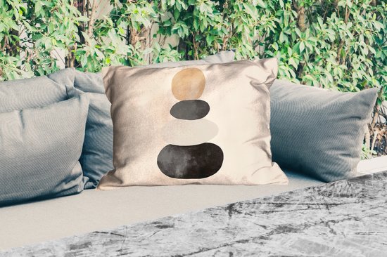 Buitenkussens - Japandi - Wabi sabi - Beige - 60x40 cm - Weerbestendig