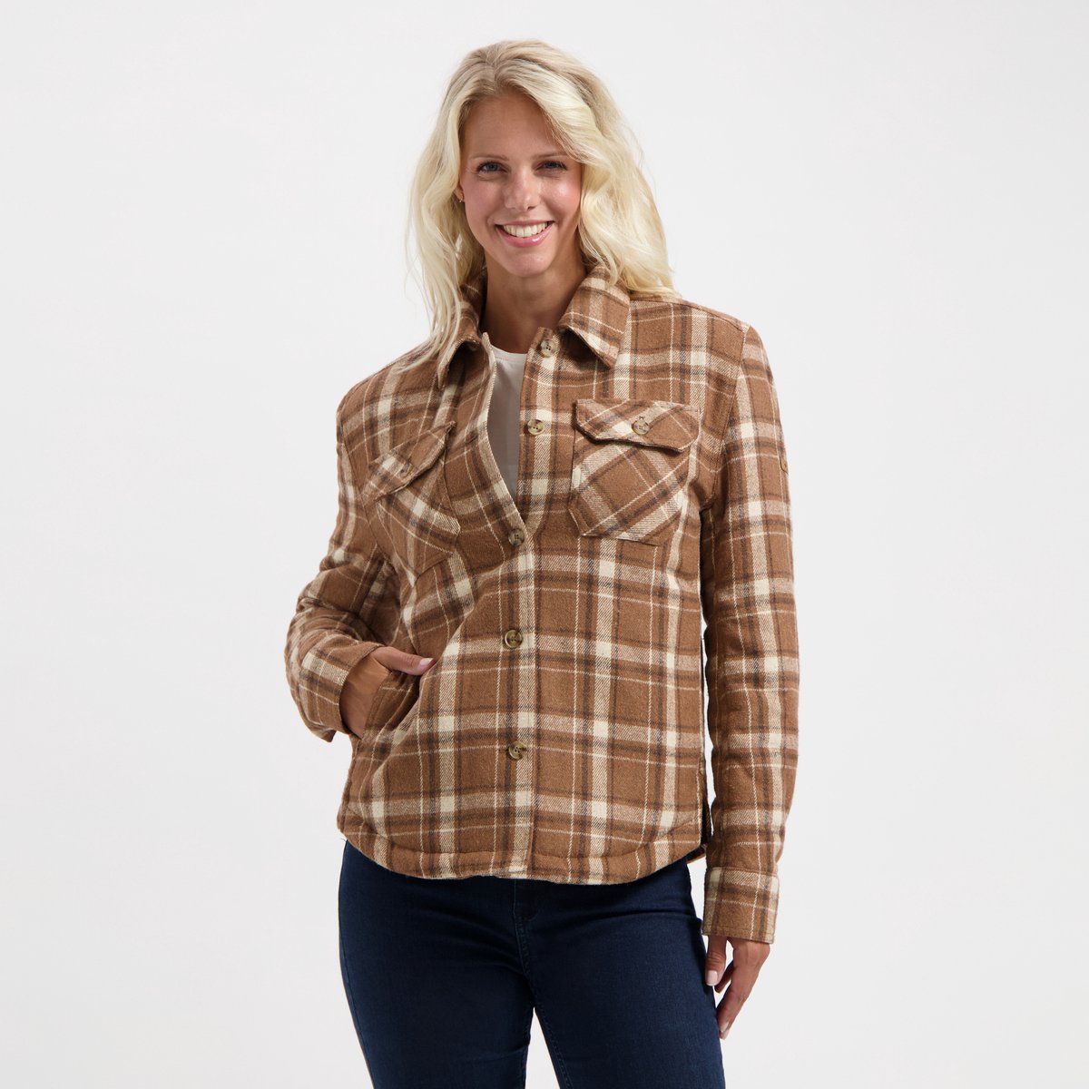 MGO Jessy Dames - Gewatteerd outdoorvest - Bruin
