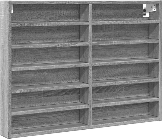 Houten vitrinekast met deuren 80x8,5x37cm kopen