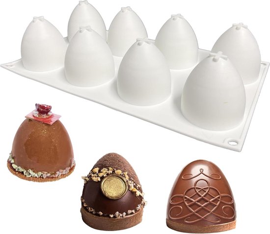 lurora2021 1 stuk chocoladevormen, ronde kogel, siliconen bakvorm, chocoladevorm, bonbonvorm, rond, voor doe-het-zelf cake, ijsballen, gelei, ijsblokjes, snoep, dome mousse (35 gaten 2,2 cm