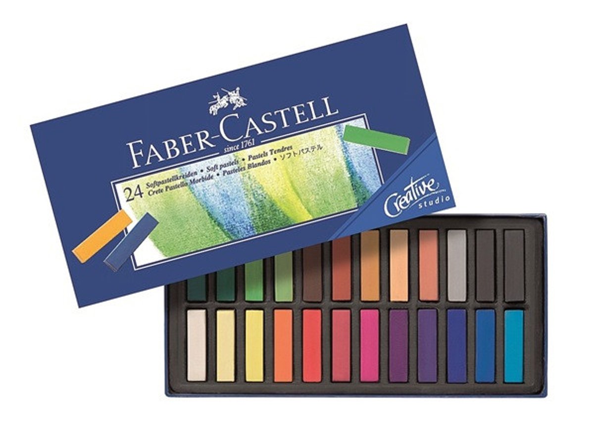 Faber-Castell pastelkrijt - halve lengte - 24 stuks - FC-128224 — cadeau in Hobby - foto 6