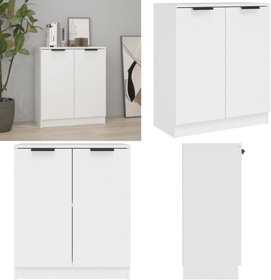 vidaXL Buffet 60x30x70 cm Bois blanc - Buffet - Commodes - Armoire - Armoire murale