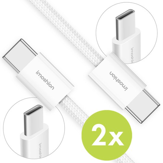 imoshion Kabel Duopack - USB C naar USB C Kabel - 2 meter