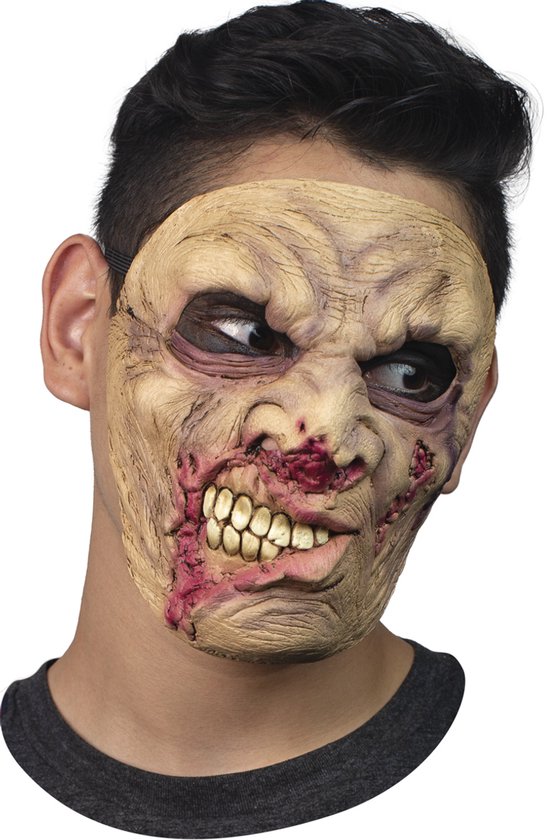Partychimp Zombie Gezichts Masker Halloween Masker voor bij Halloween Kostuum Volwassenen Eng Masker - Latex - One-size