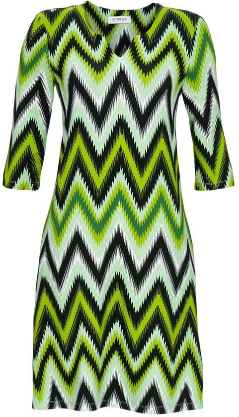 Zigzag strandjurkje blauw Ringella - Groen - Maat - 40