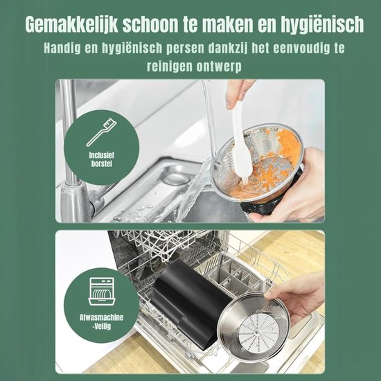 Zylo® Sapcentrifuges Groenten en Fruit - 65 mm Vulopening - Sapcentrifuge - 30x20x18cm - Zilver van Zylo — afbeelding 2