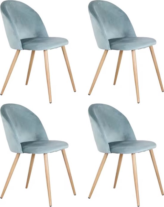 AKORD Eetkamerstoelen met fluweel, set van 2, gevoerde stoel van velours, gewatteerde eetkamerstoel, eettafel met stalen poten, fauteuil woonkamer, fluwelen stoel, belastbaarheid: 125 kg, grijs