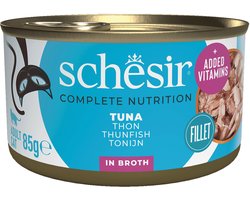 Schesir Complete & Balanced Kattenvoer Tonijn in Boullion 85 gr