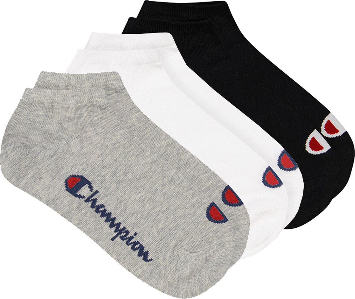 6 paar Champion sneakersokken 46 Unisex sneaker korte sokken Zwart