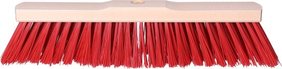 Houten harde straatbezem/buitenbezem kop elaston rood 40 cm van Rambo — afbeelding 5