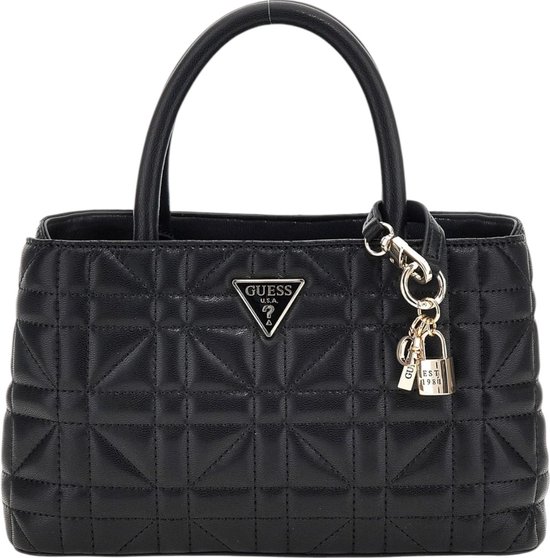 GUESS Sac shopper Sac à main Edita Elite Satchel Black Noir