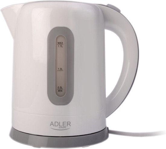 Adler AD 1234 - Draadloze waterkoker - wit - 2200 watt - 1.7 L
