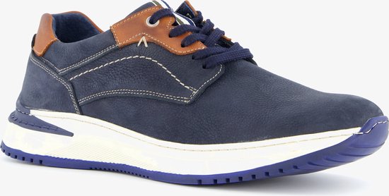 Hush Puppies leren heren sneakers blauw Maat 45 Uitneembare - Main Image