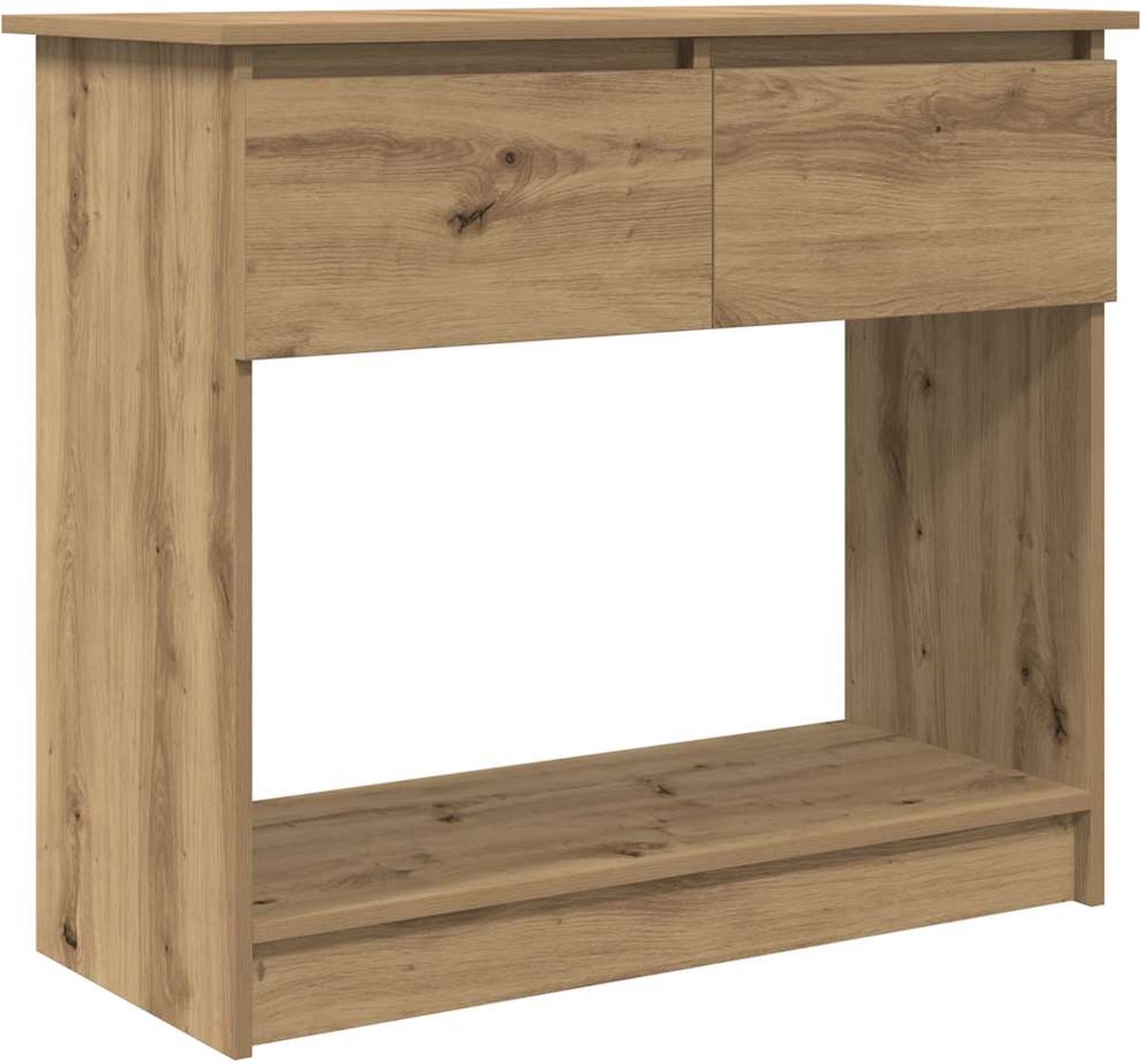 vidaXL Wandtafel - met - lades - ambachtelijk - eikenkleurig - 85,5x38,5x74,5 - cm artisan eiken