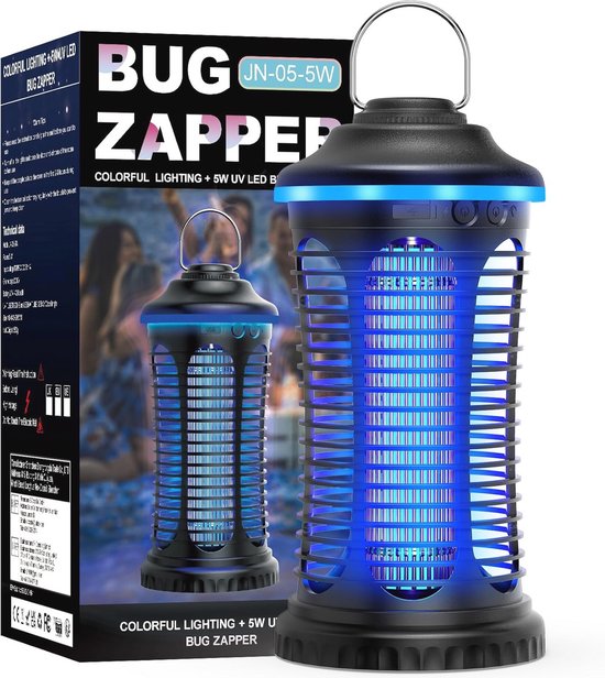 Lukasa Elektrische Insectenverdelger 4200V Muggenlamp Met LED - Waterdicht Voor Binnen & Buiten