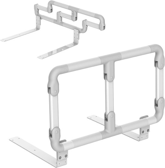 DRYFAL Verstelbare bedrail voor oudere volwassenen, clip-on medische bed- veiligheidsrails, nachtkastje, valveilige preventiegreep, bedhulp, voor studentenslaapzaal zwangere vrouwen, gehandicapten