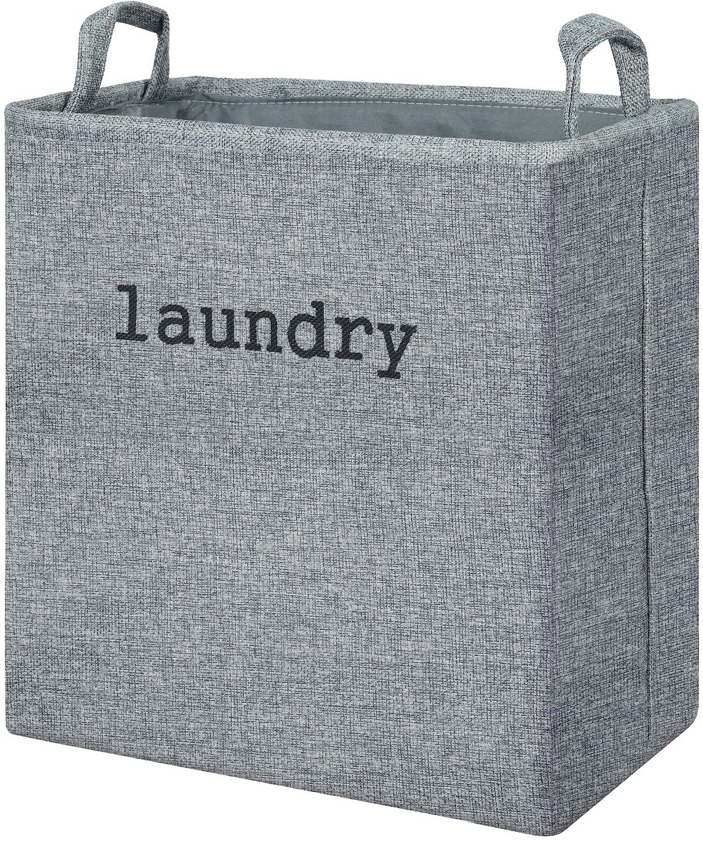 Unyqoos ® Opvouwbare Stoffen Wasmand met Handvatten voor Diverse Ruimtes in Huis, 35 Liter Capaciteit, Grijs