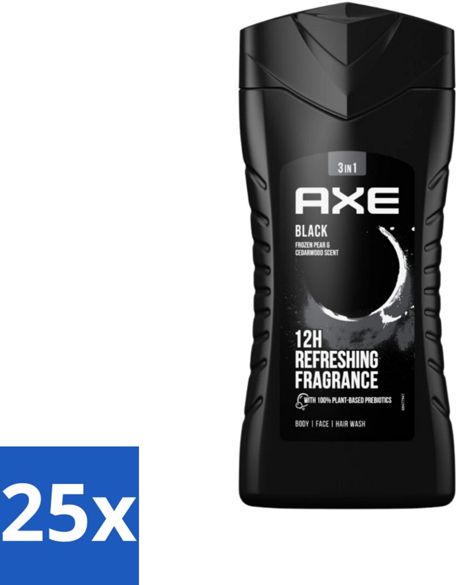 Axe 3-in-1 Douchegel Black 250 ml - Bulkverpakking - 25 stuks