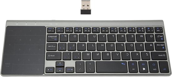 Mini draadloos toetsenbord - 2,4 GHz controller met touchpad muis en OTG kabel Combo door TV Mini draadloos toetsenbord - 2,4 GHz controller met touchpad muis en OTG kabel Combo door TV