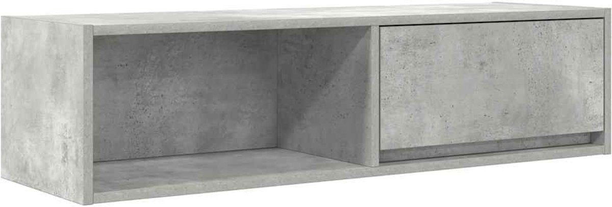 vidaXL - Tv-meubel - 100x31x25,5 - cm - bewerkt - hout - betongrijs