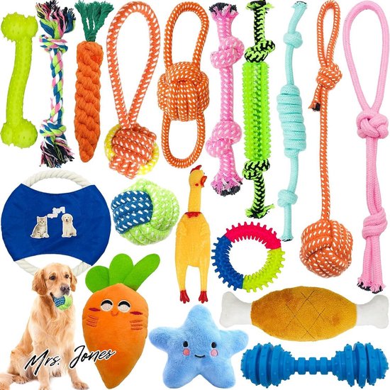 Nobleza, speelgoed voor honden, pluche-speelgoed voor honden met geluid, stevige, interactieve speelgoed voor kleine, middelgrote en grote honden