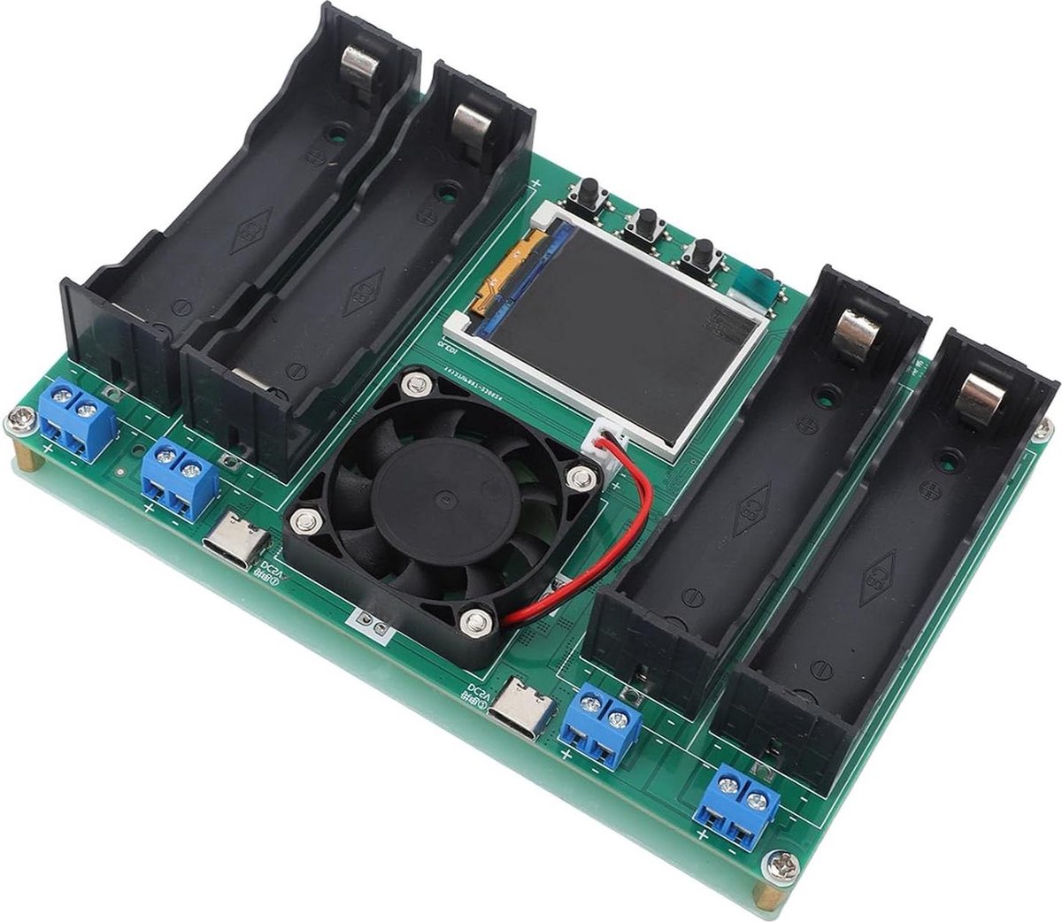 Batterijcapaciteitstester 4-kanaals Automatisch Cyclisch Opladen-Ontladen Met Weerstandsmeter - TFT LCD-scherm - Lithiumbatterij Testen .