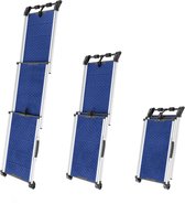 Hondenloopplank voor Auto - Uitschuifbare Hondentrap Auto voor Grote Honden - Stabiel - Antislip - Reflecterende Zijkanten voor in het Donker - 90kg Capaciteit - Loopplank Hond voor Auto - Sluitingsclip - Blauw