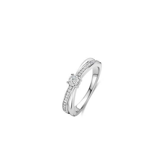 Ring femme TI SENTO - Argent 925 - Zircone blanche - Taille 16,00 mm / taille 50 - 12374ZI