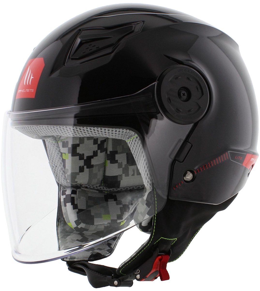 MT kinder helm solid glans zwart YL - Motorhelm / scooterhelm voor kinderen en dames