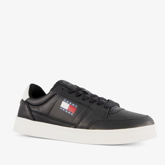 Baskets homme Tommy Hilfiger en cuir noir - Pointure 44 - Semelle amovible
