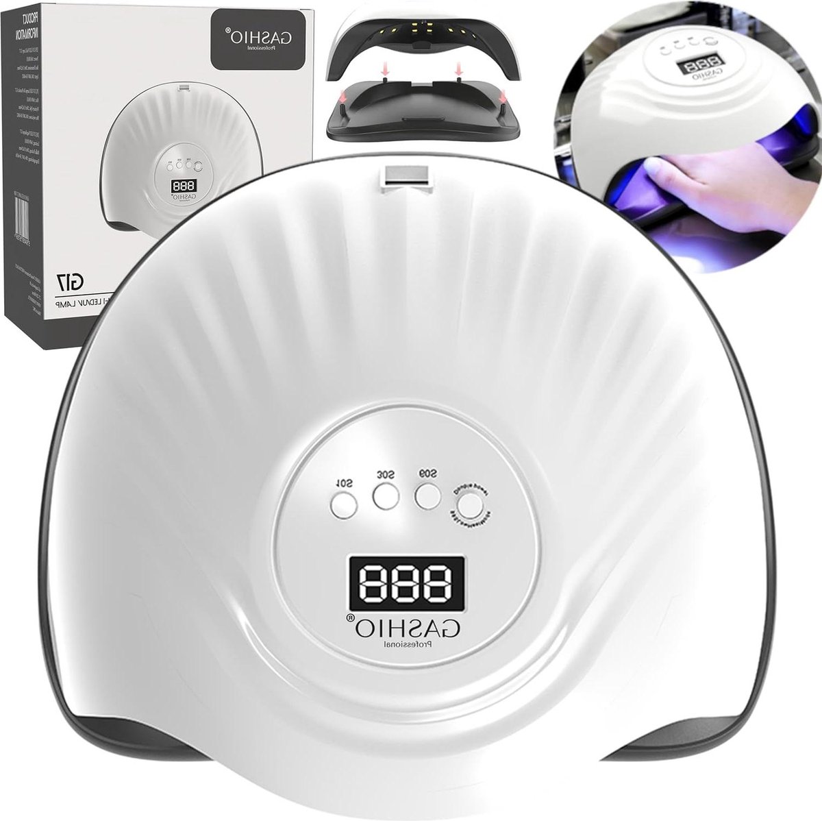 168 W Dual UV-LED nagellamp professionele nageldroger voor gel nagellak met timer sensor LCD display - sneldrogend